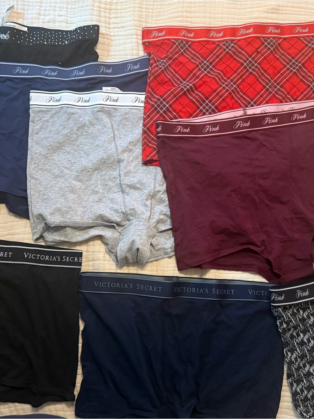 Victoria's Secret Boxer Briefs - Red, Navy, Black, Gray, Burgundy